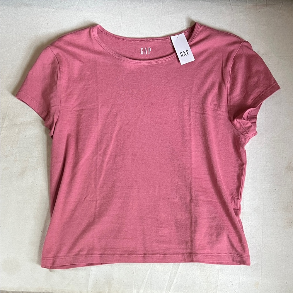 GAP Women's Short Sleeve Pink Tee